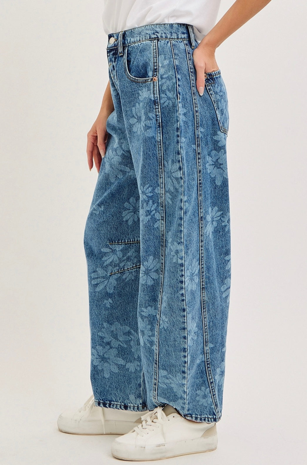 Floral Wash Denim