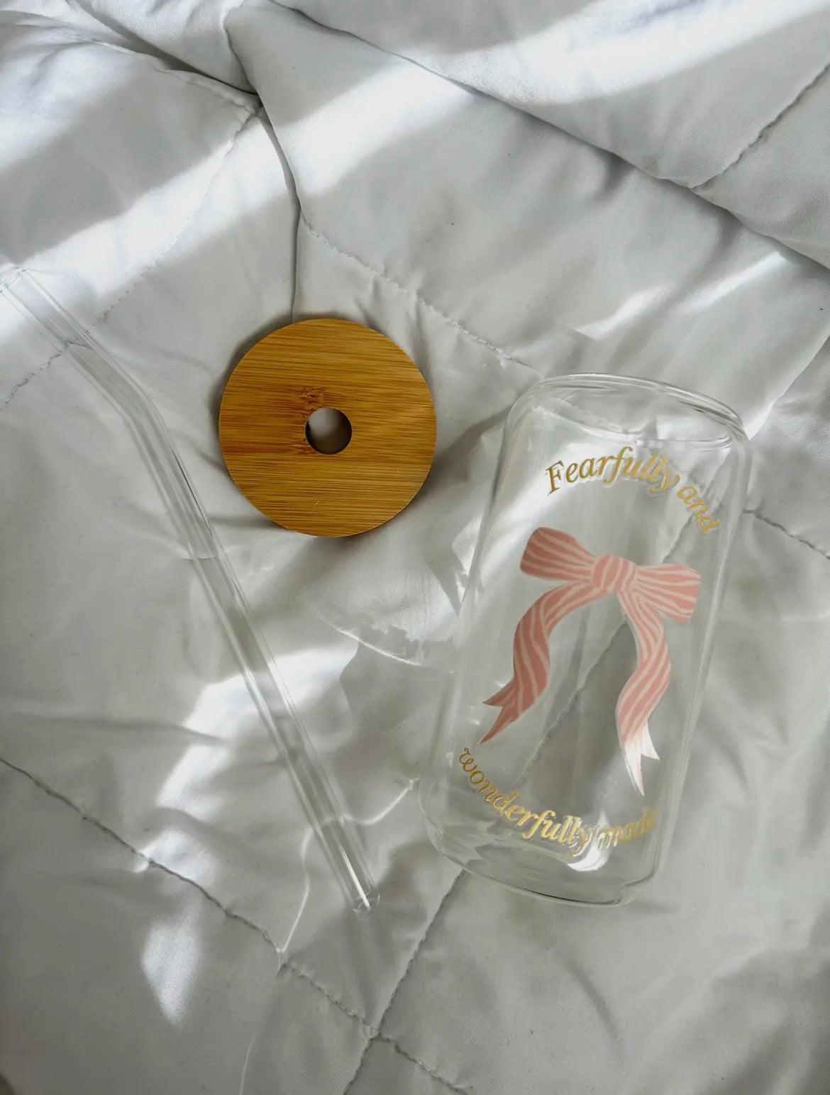 Fearfully and Wonderfully Made Glass Cup