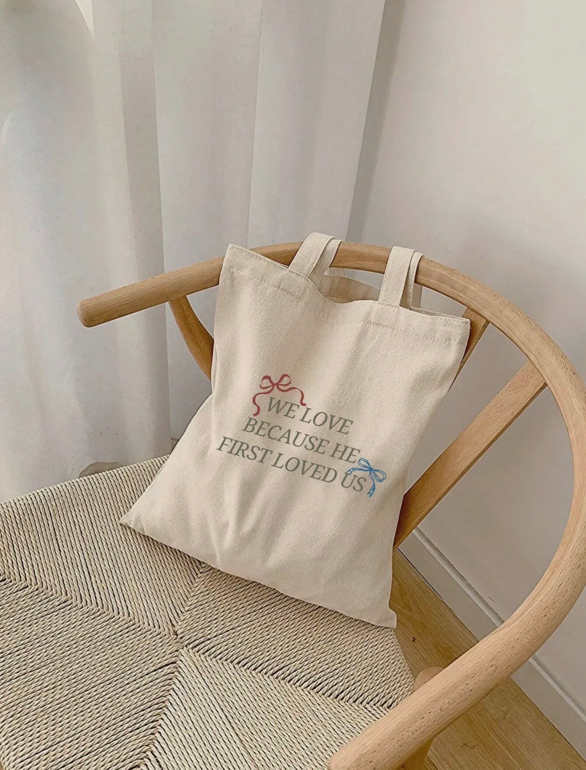 He Loved First Tote Bag