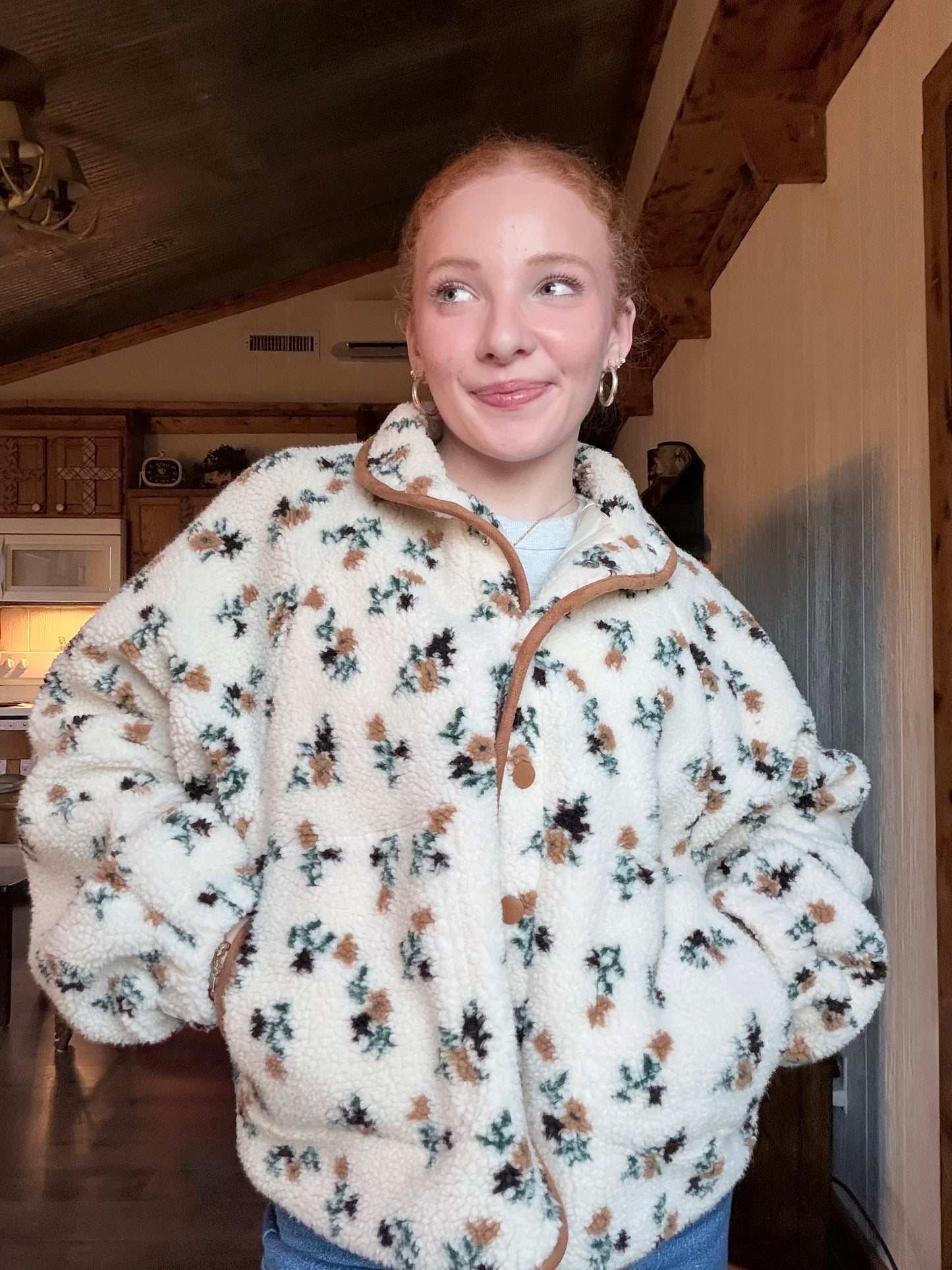 Floarl Sherpa Jacket