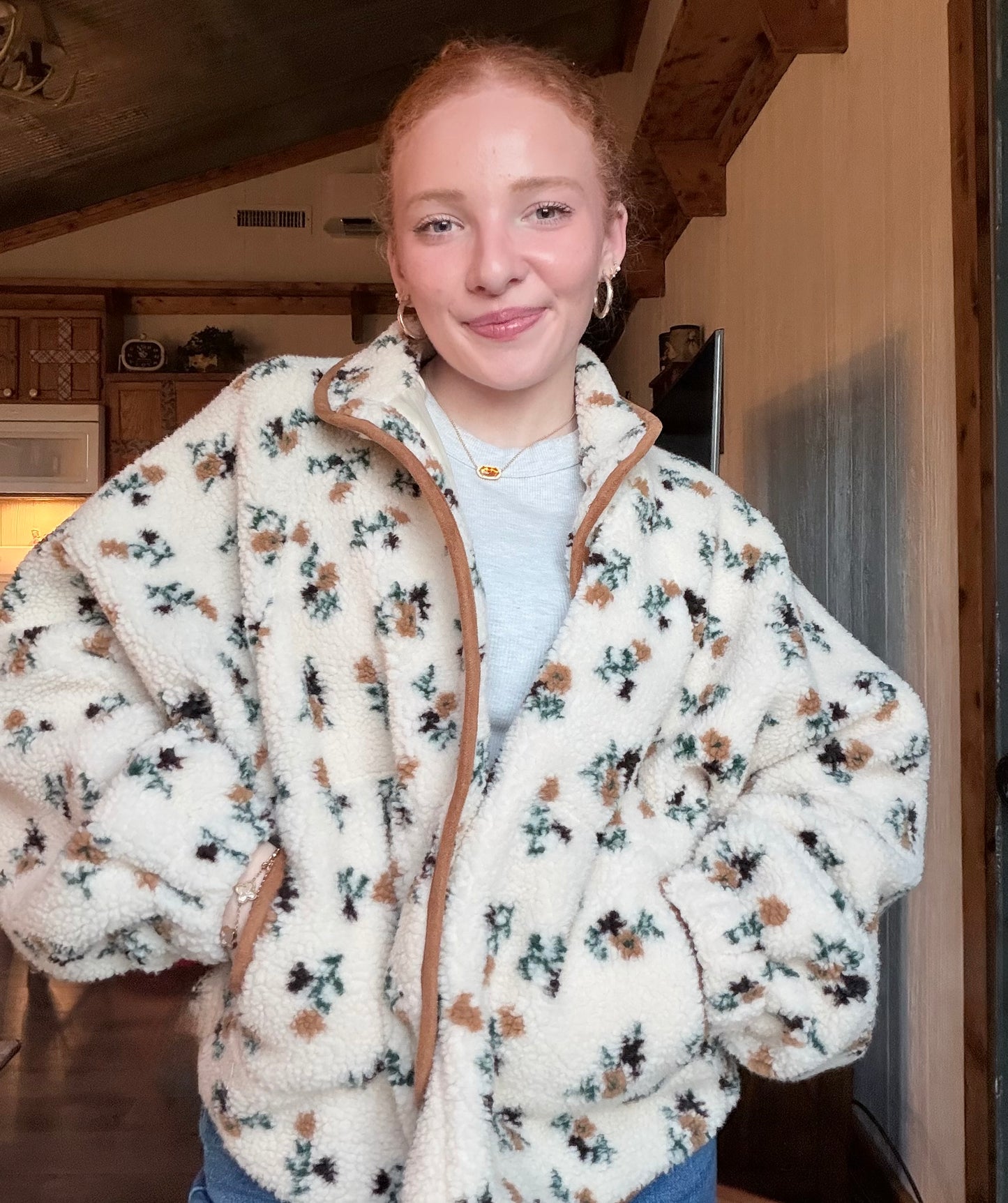 Floarl Sherpa Jacket
