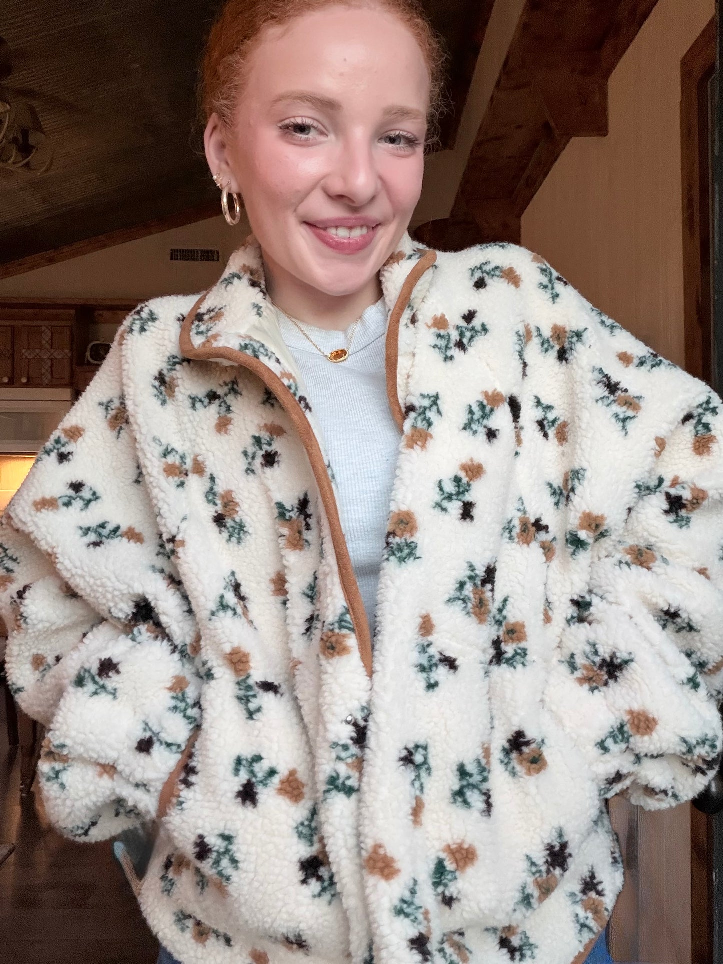 Floarl Sherpa Jacket