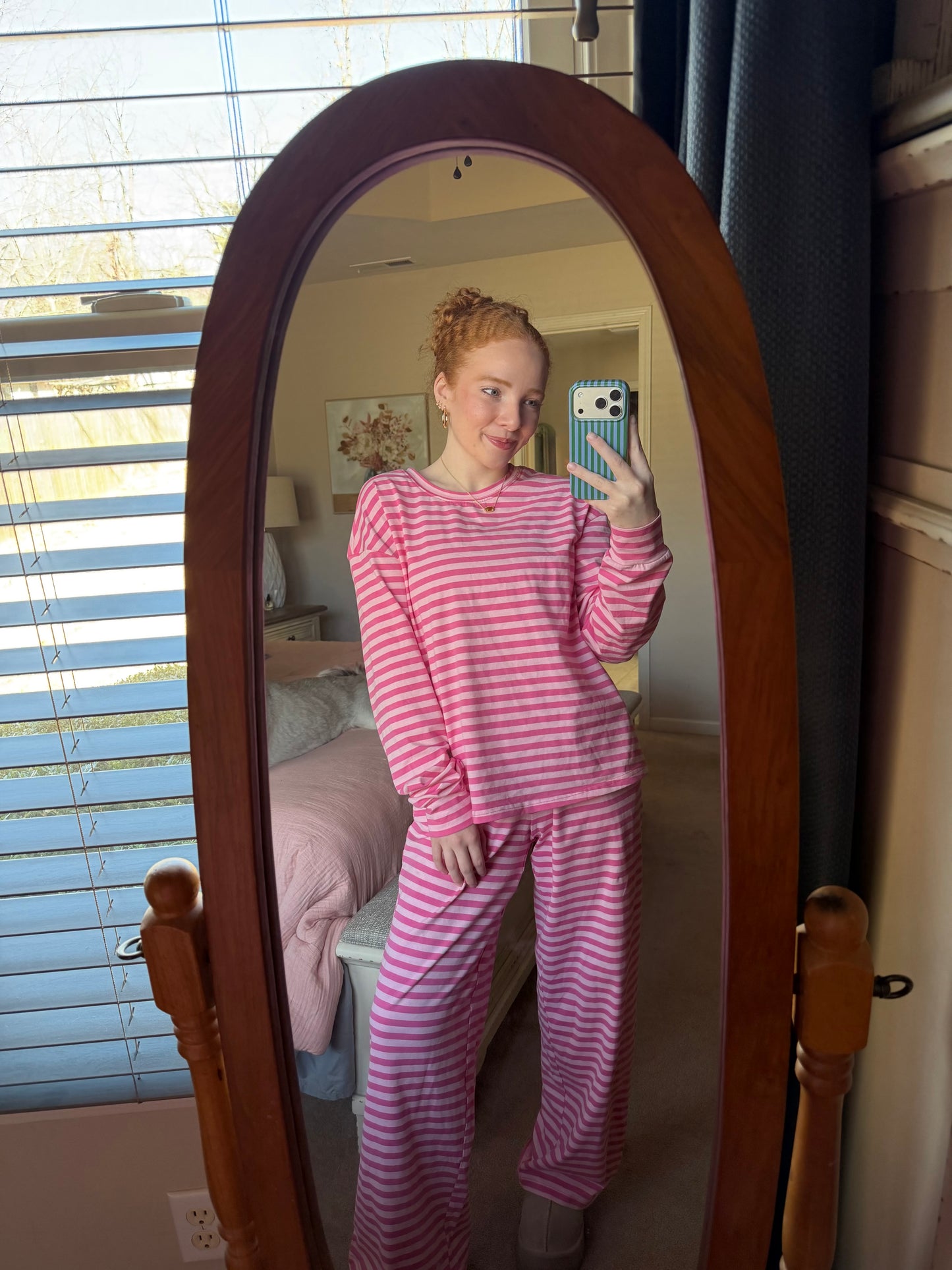 Pretty Pink Stripe Lounge Set