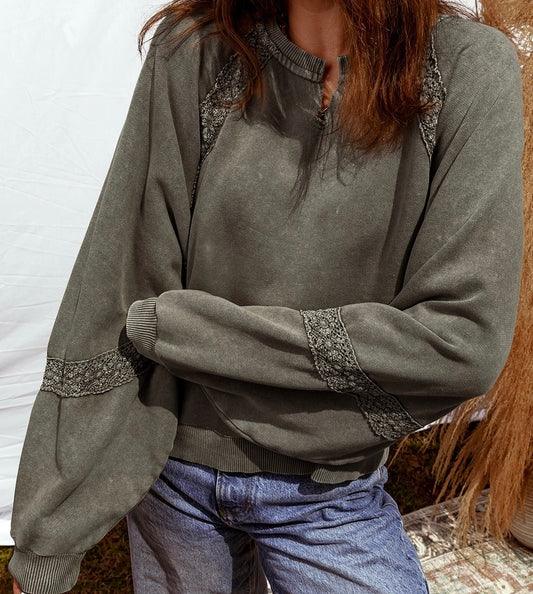 The Sage Lace Pullover