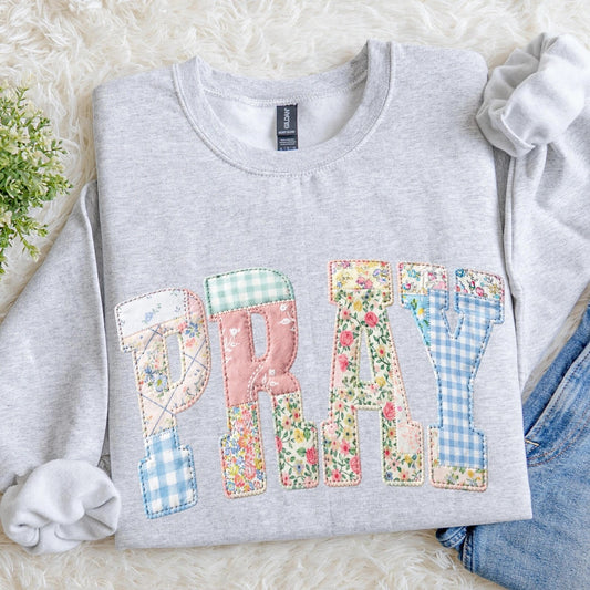 Spring Floral Pray Crewneck